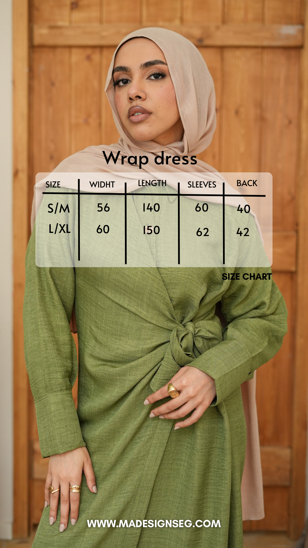 Sage wrap dress
