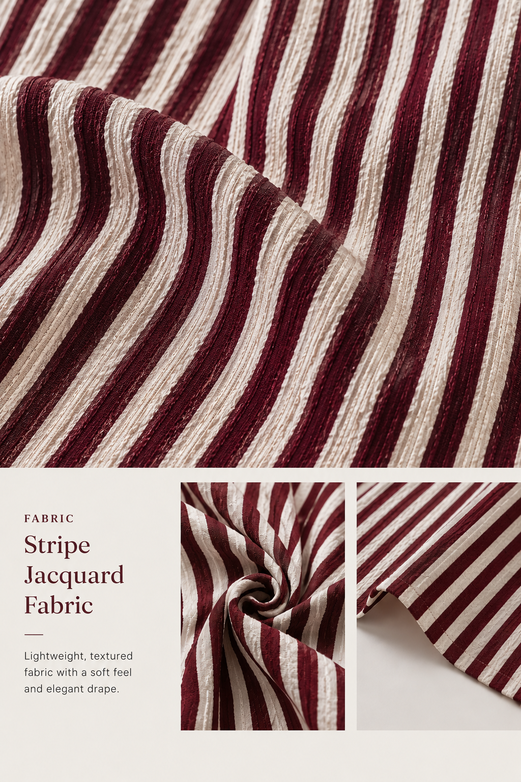 Dolce Stripe Pants - Burgundy