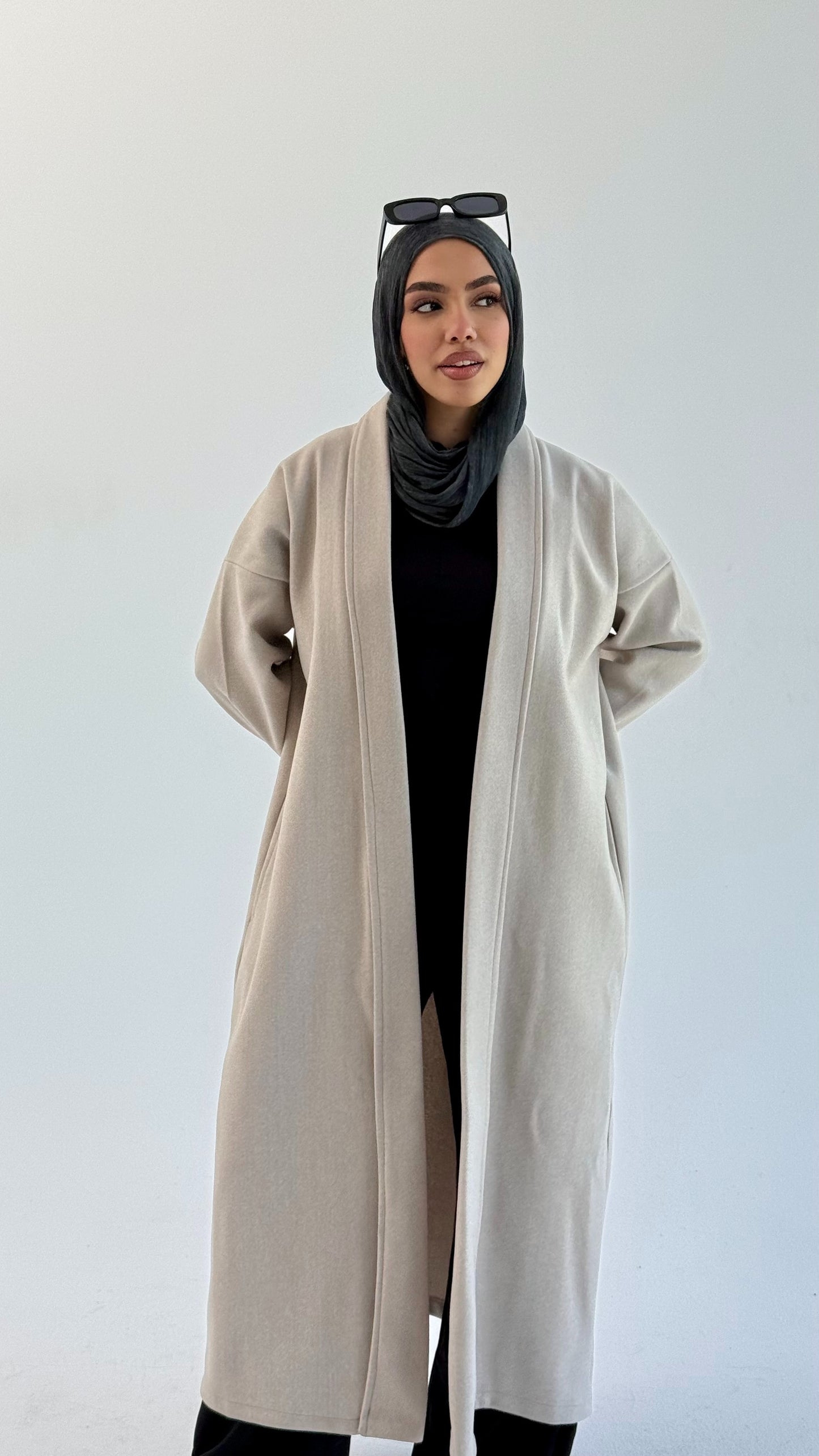 Long Line Cardigan-light Beige