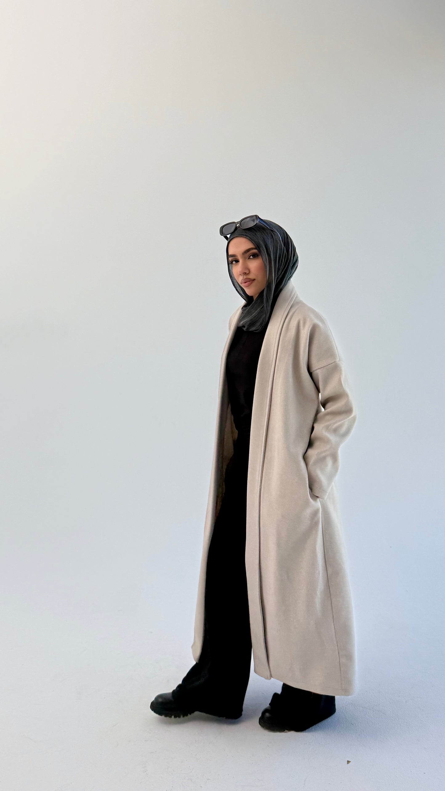 Long Line Cardigan-light Beige