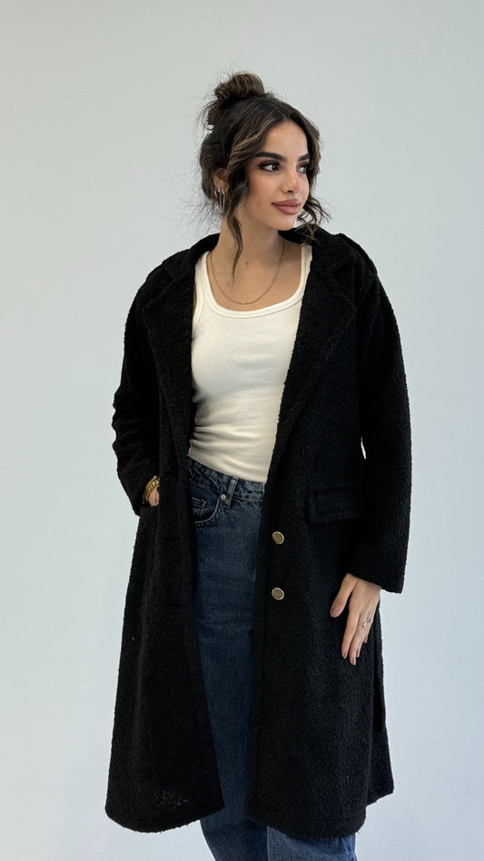 Fluffy Dream Coat - Black