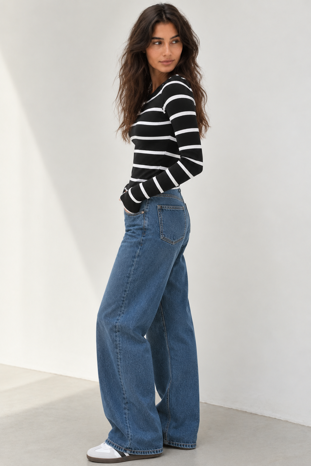 Striped Top - Black