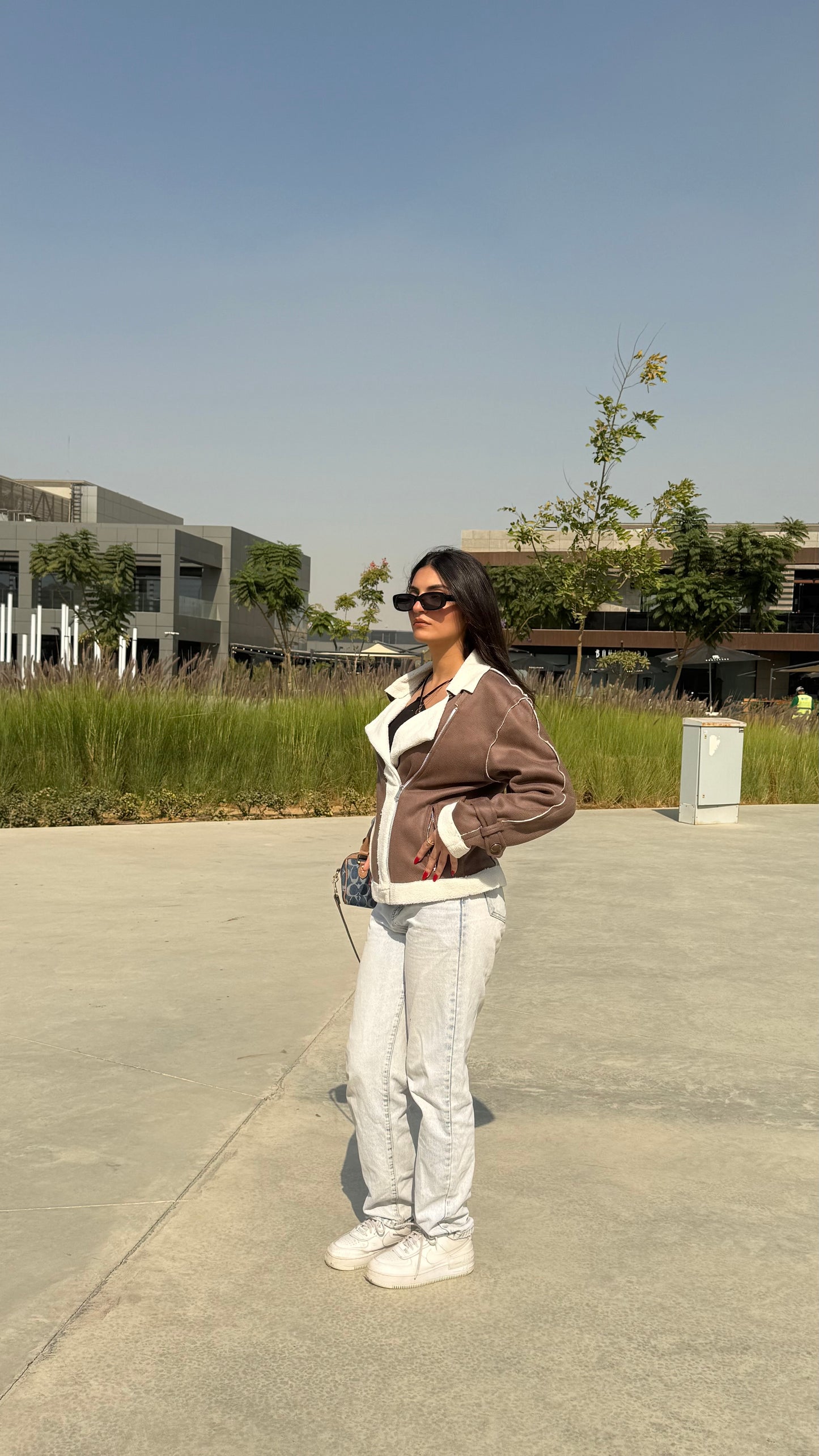 Too Blessed Fur Leather Jacket- Amber Brown