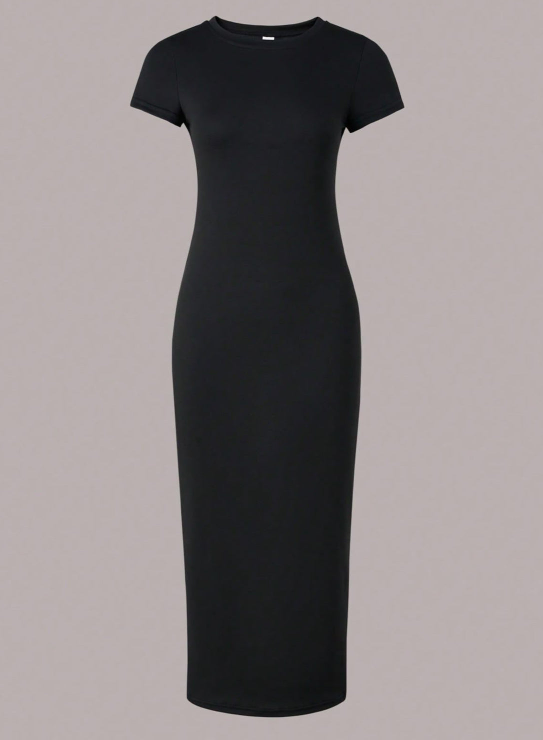 short sleeves basic dress