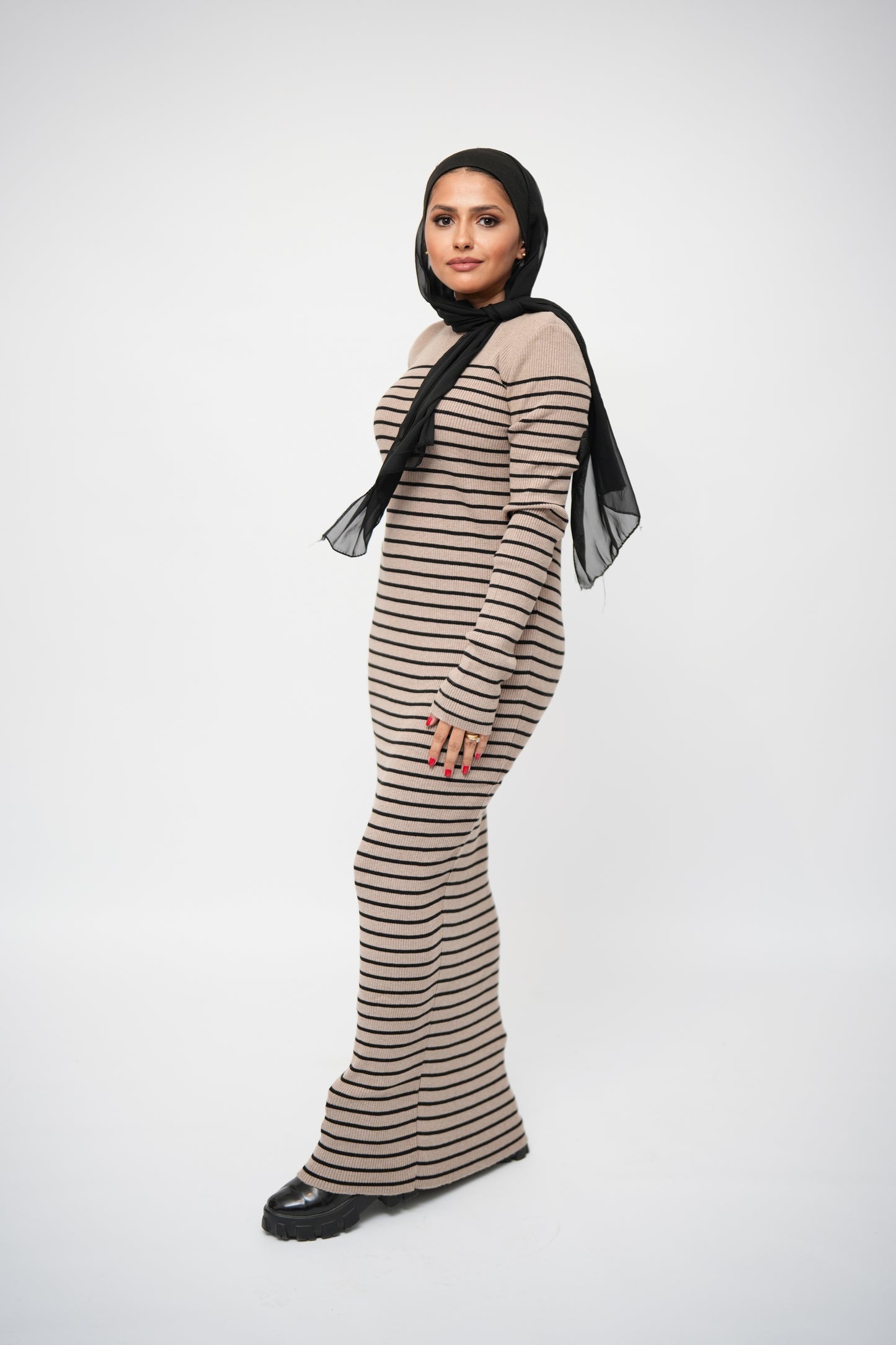 Alma stripped basic dress