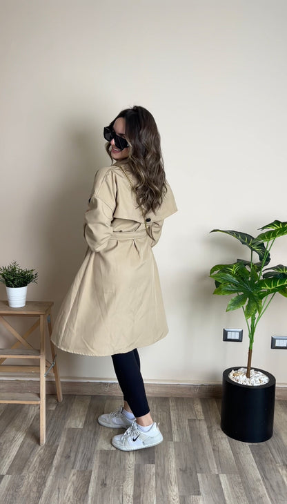 Elyra Trench Coat - Beige