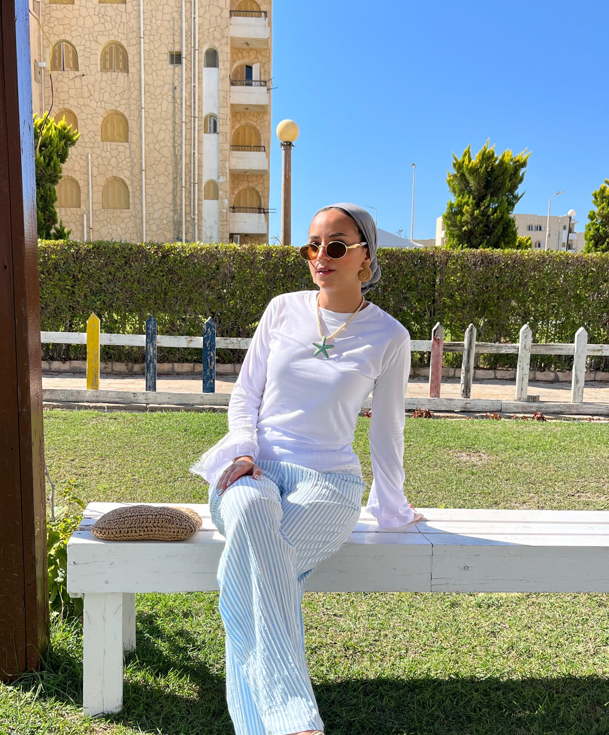 Dolce Stripe Pants - Blue