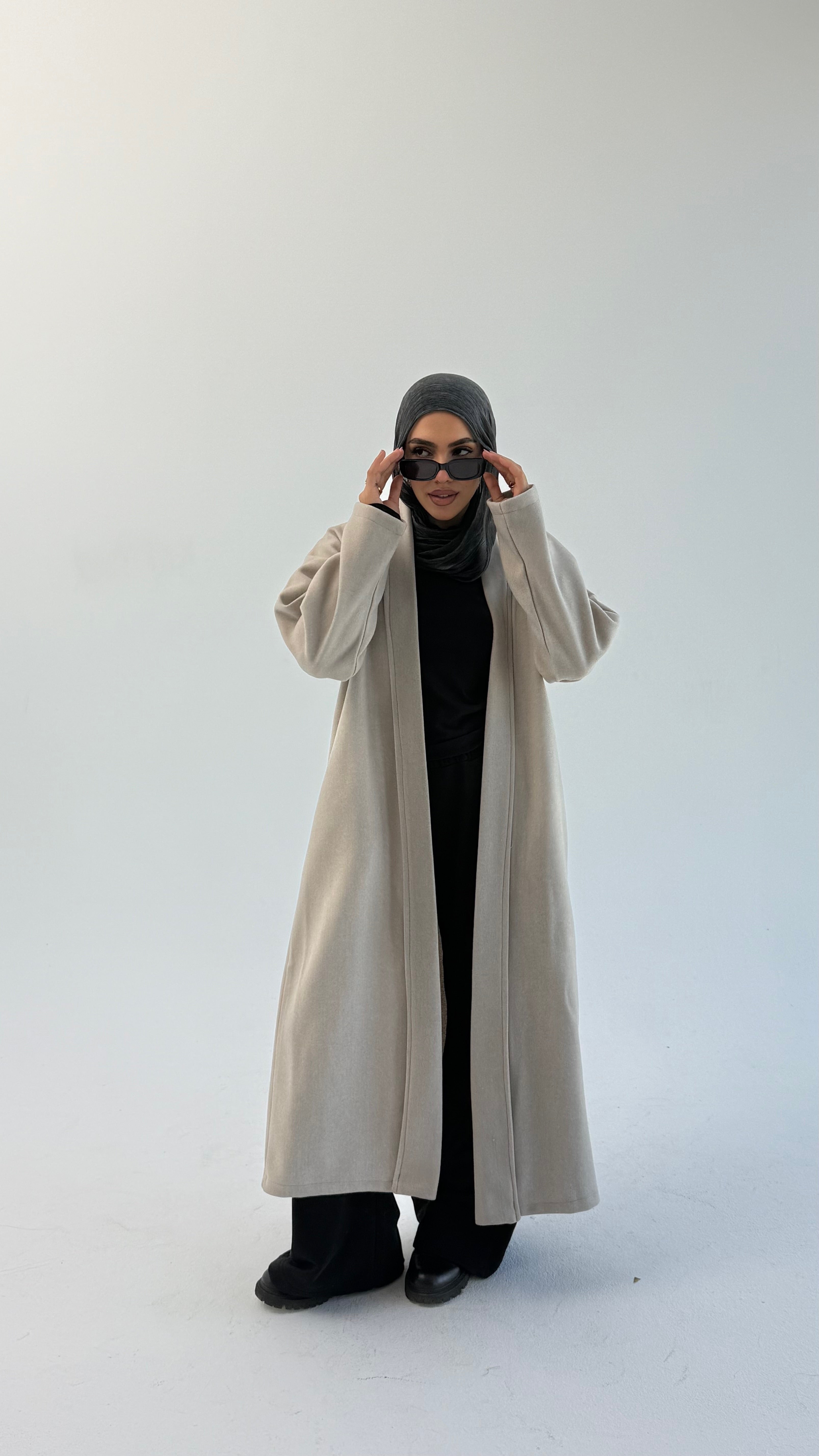 Long Line Cardigan-light Beige