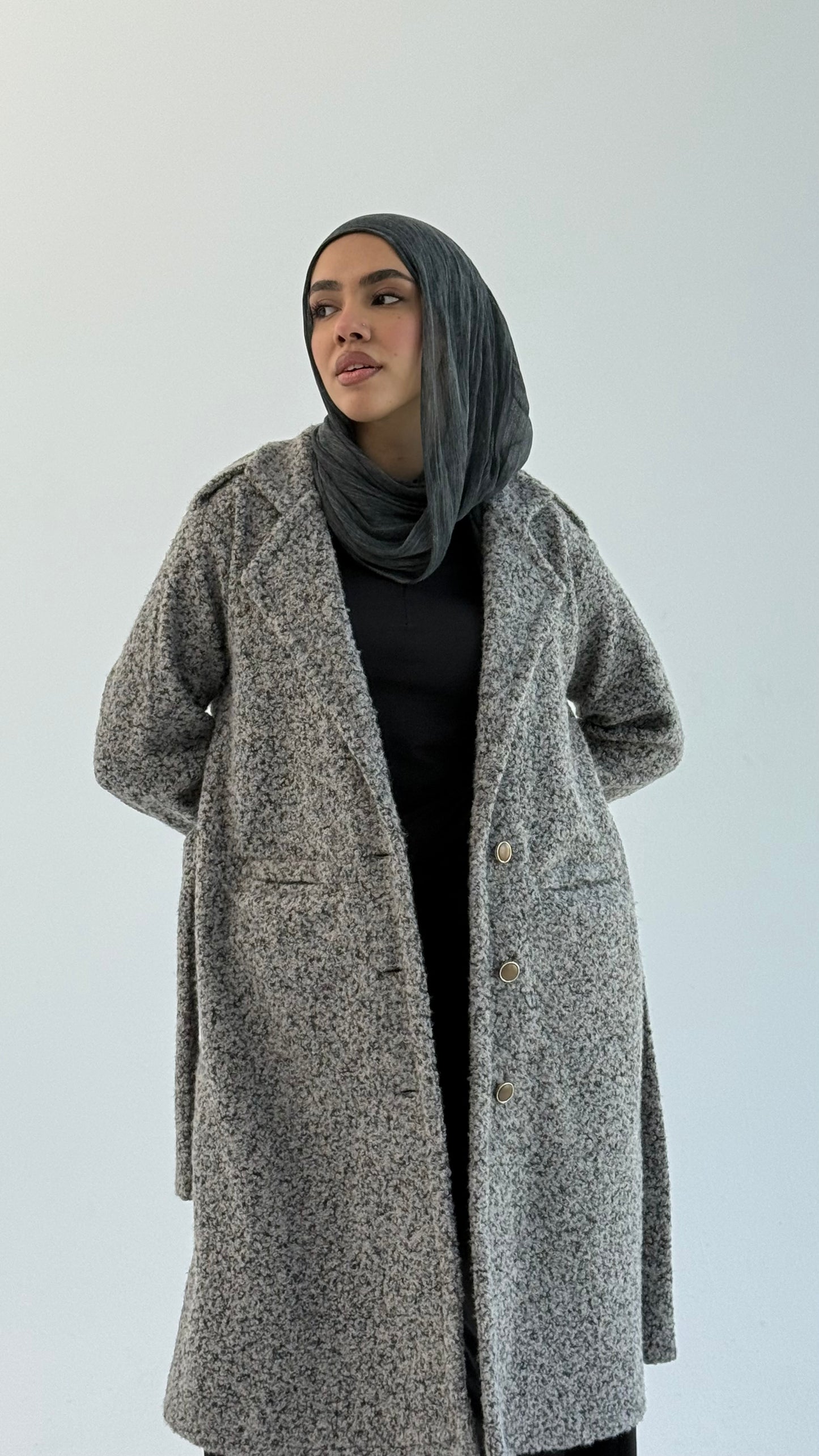Fluffy Dream Coat - Gray