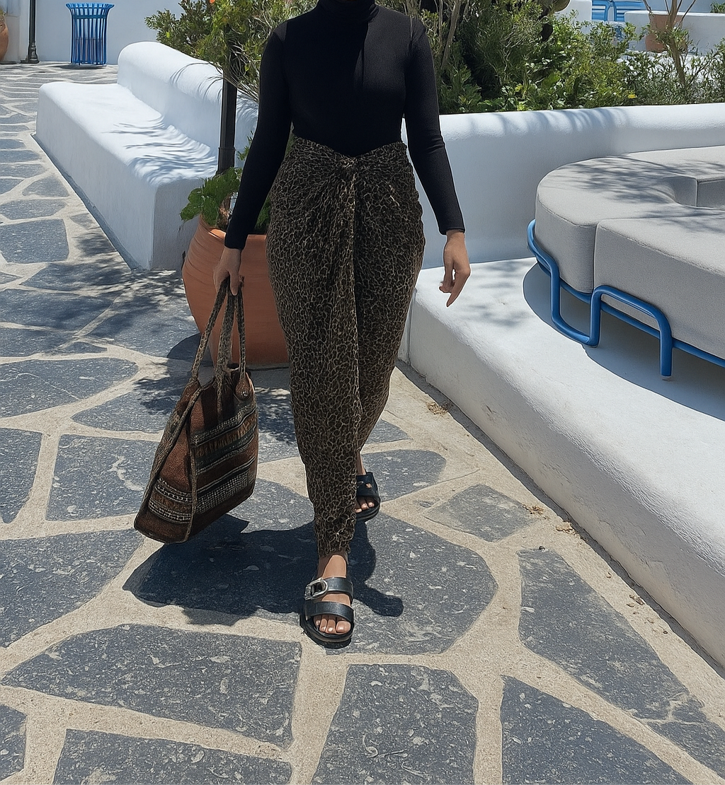 Leopard Tulle cover-up