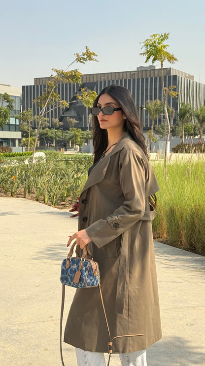 Aurea Trench Coat - olive