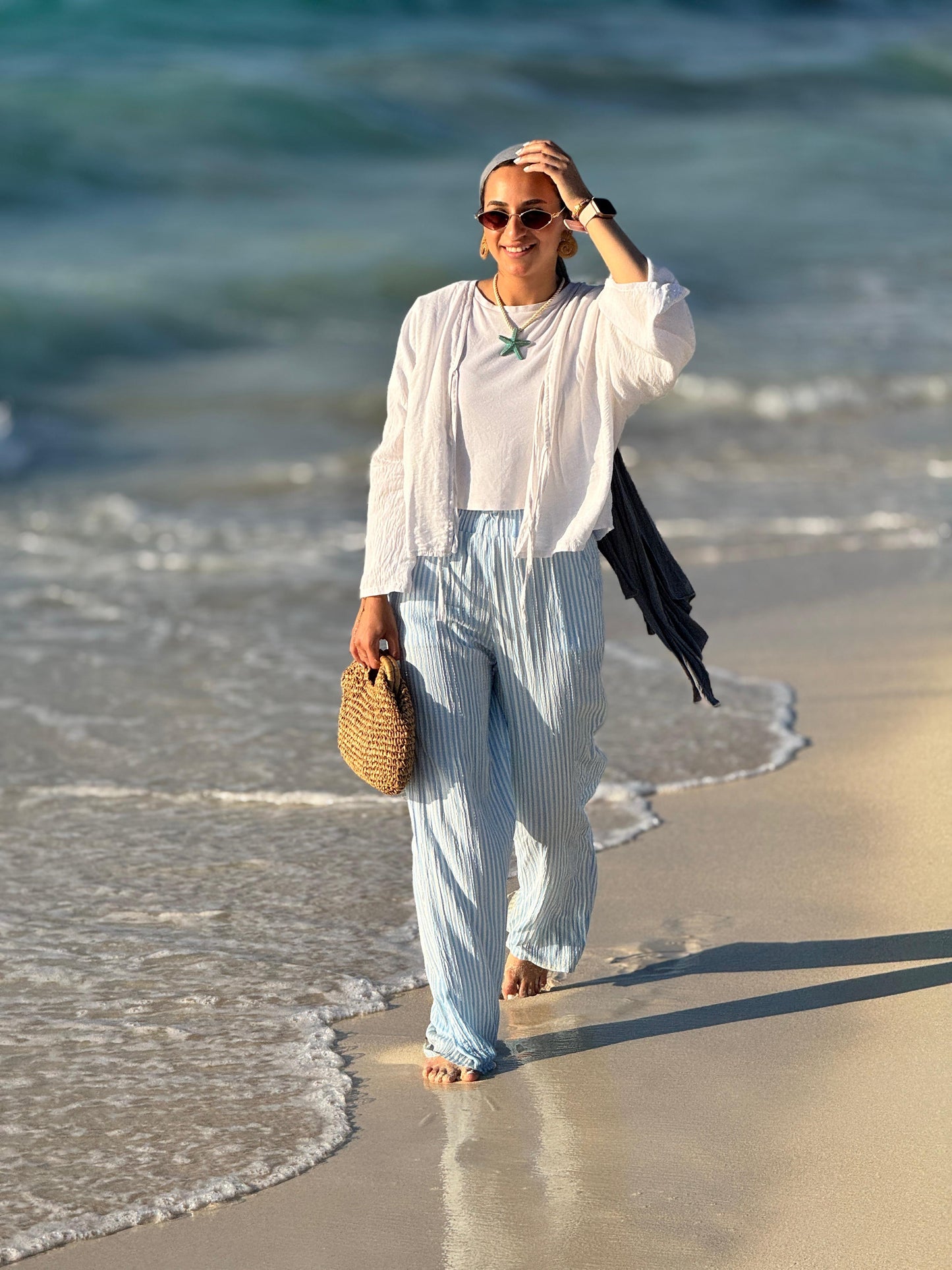 Dolce Stripe Pants - Blue
