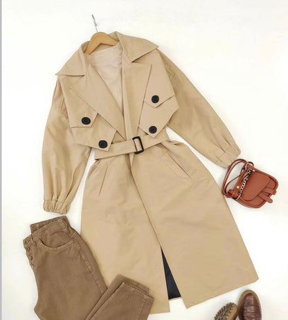 Elyra Trench Coat - Beige