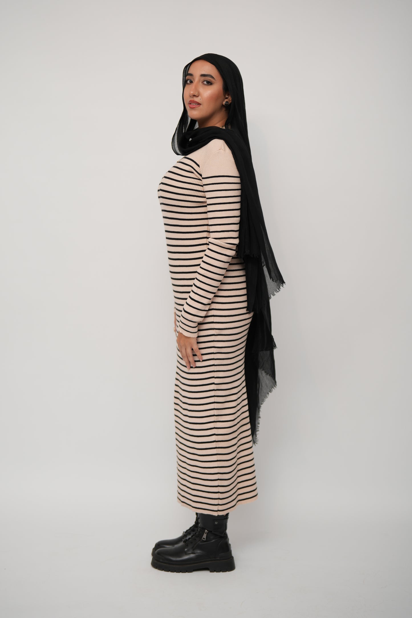 Alma stripped basic dress