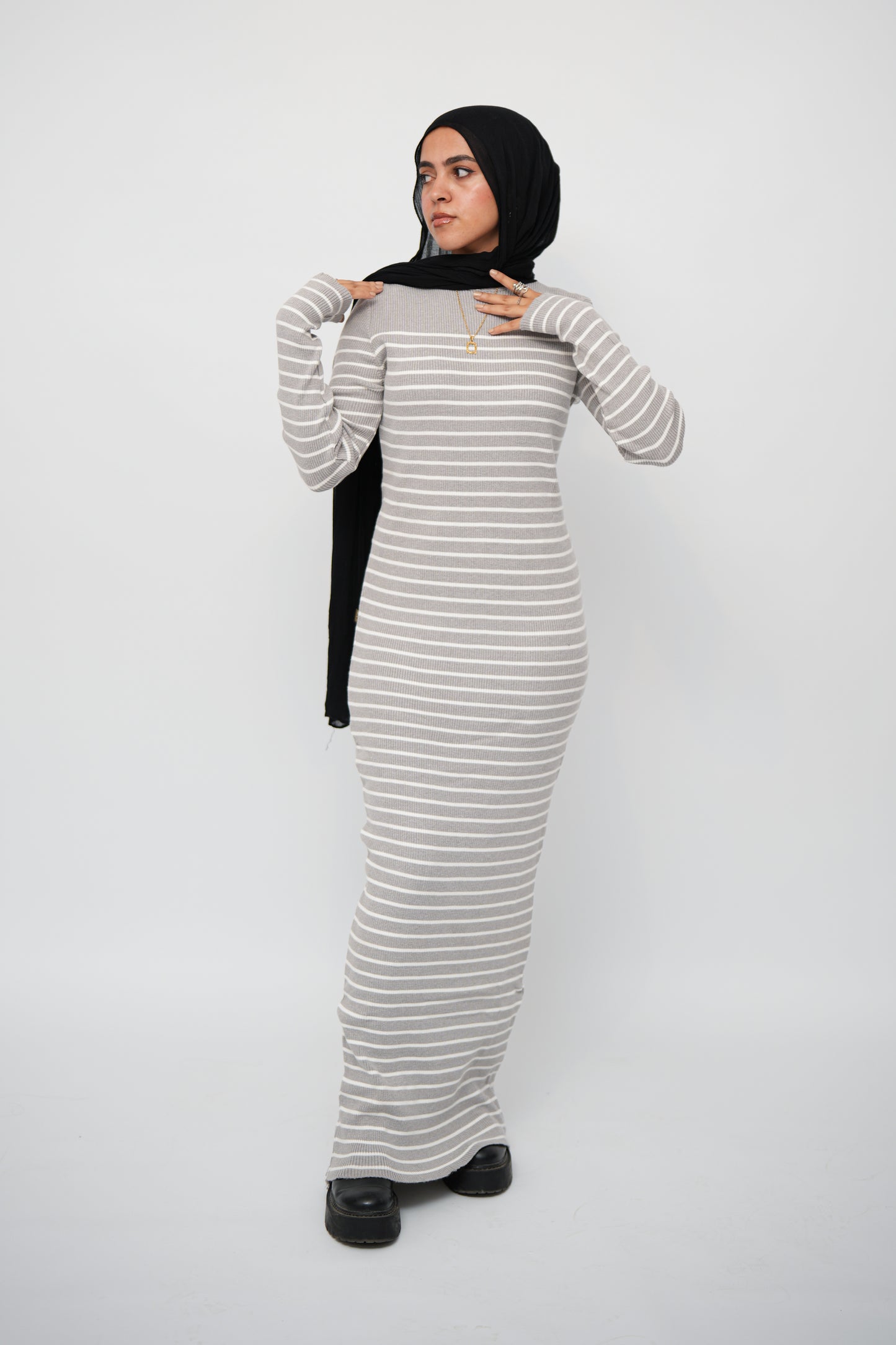 Alma stripped basic dress