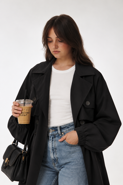 Elyra trench coat - Black