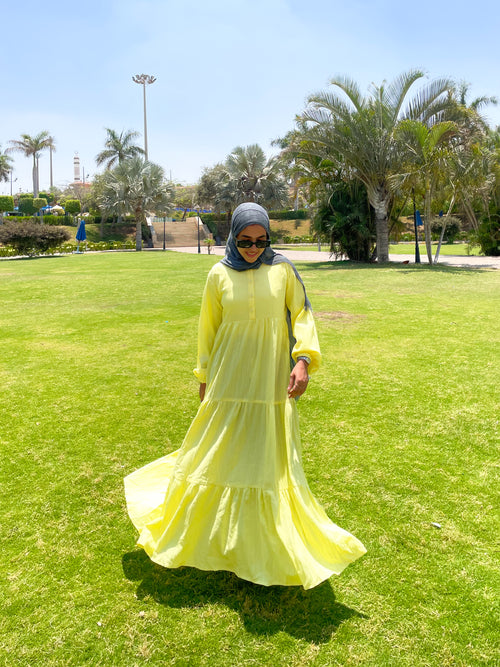 Elara Dress - butter yellow