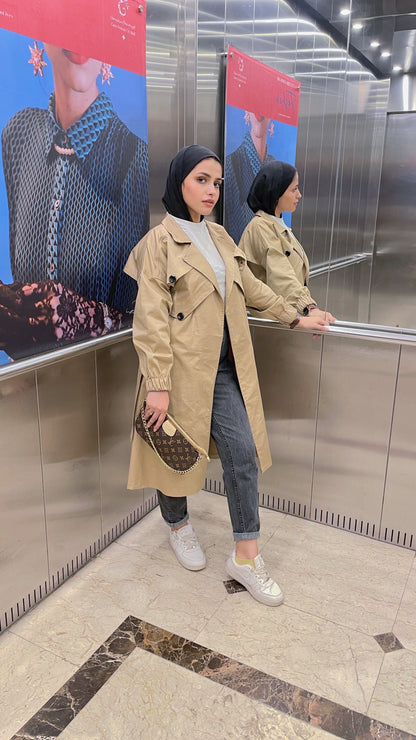 Elyra Trench Coat - Beige