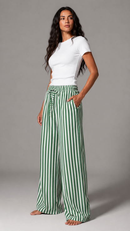Dolce Stripe Pants - Green