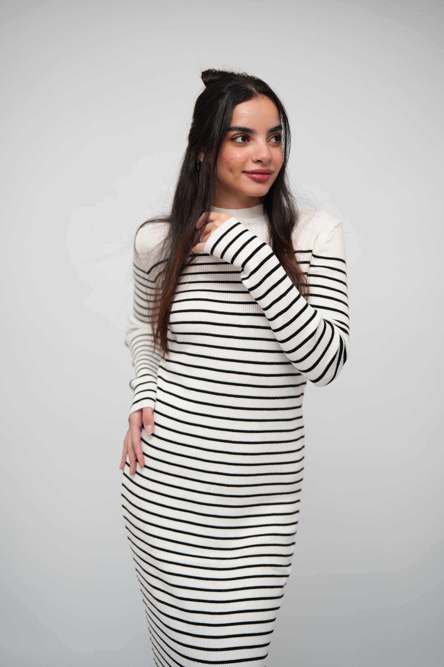 Alma stripped basic dress