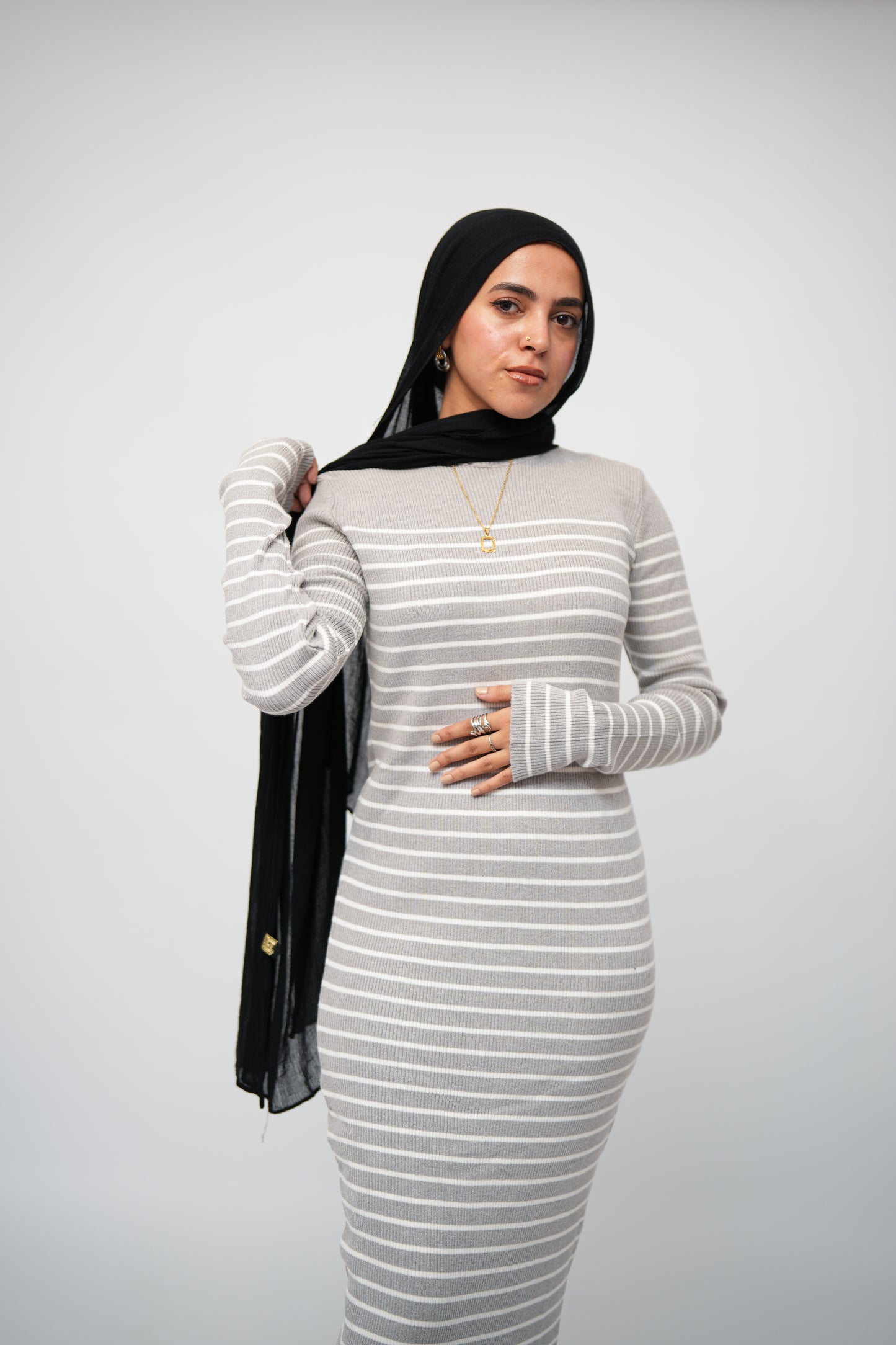 Alma stripped basic dress