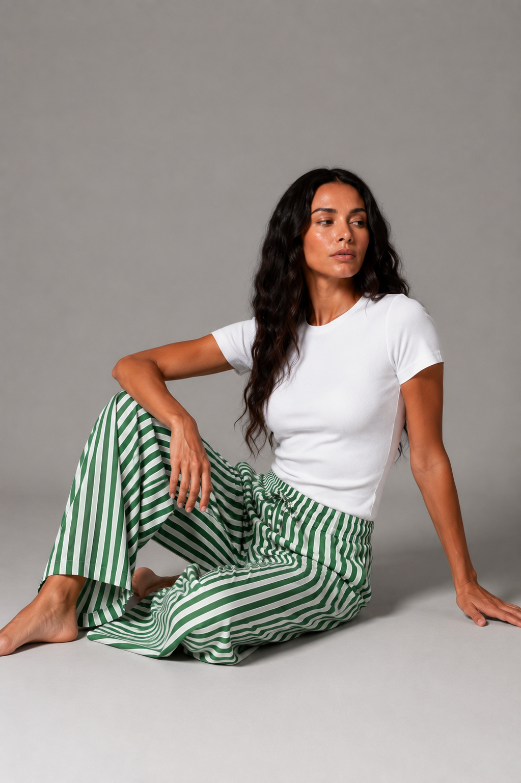 Dolce Stripe Pants - Green