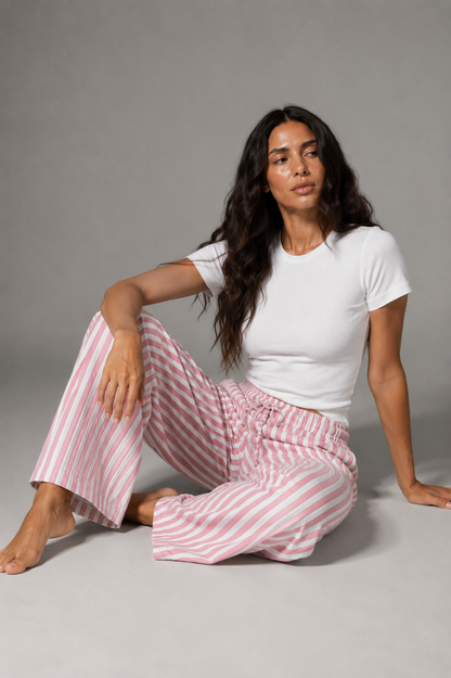 Dolce Stripe Pants - Pink