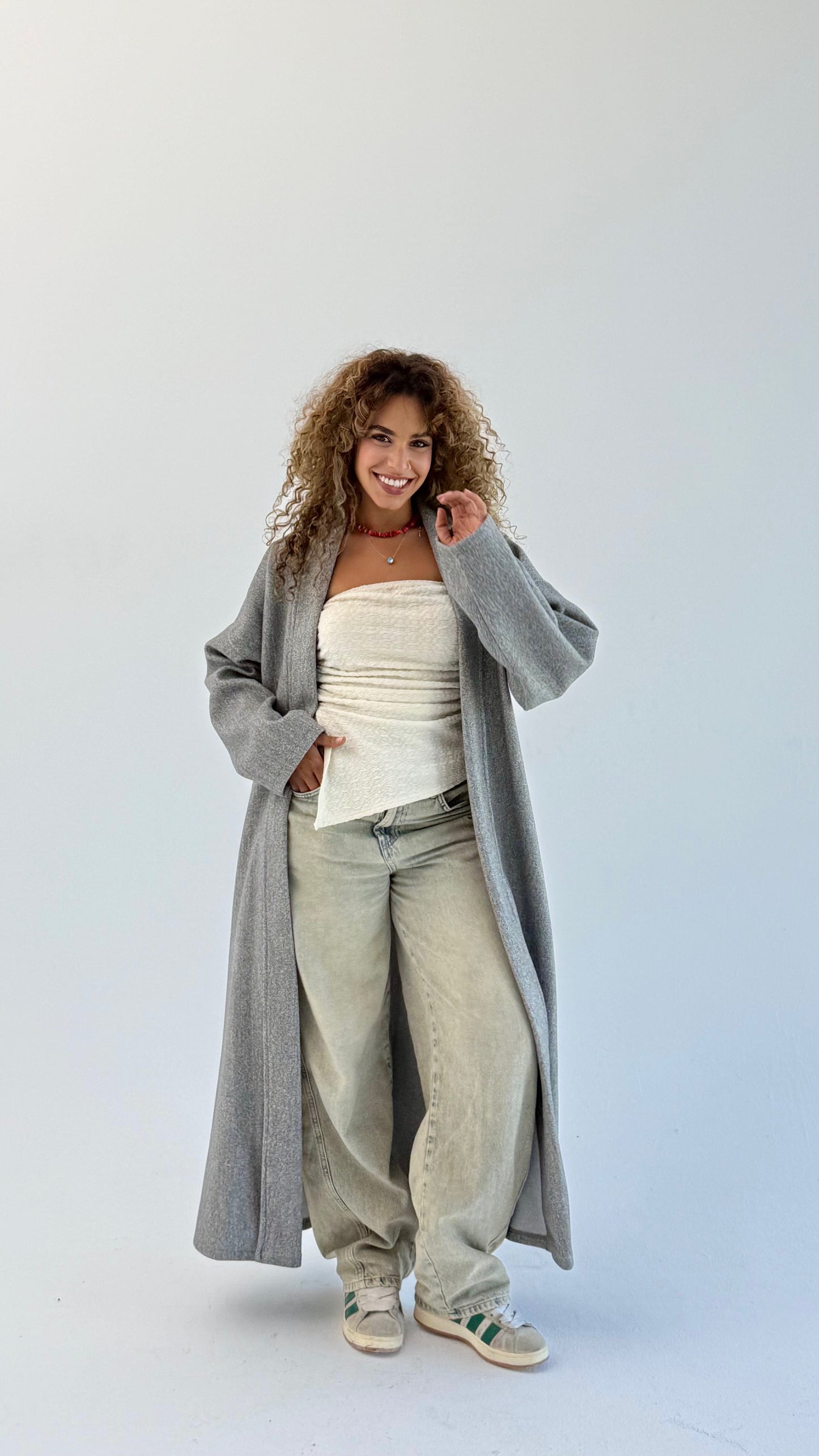 Long Line Cardigan-gray