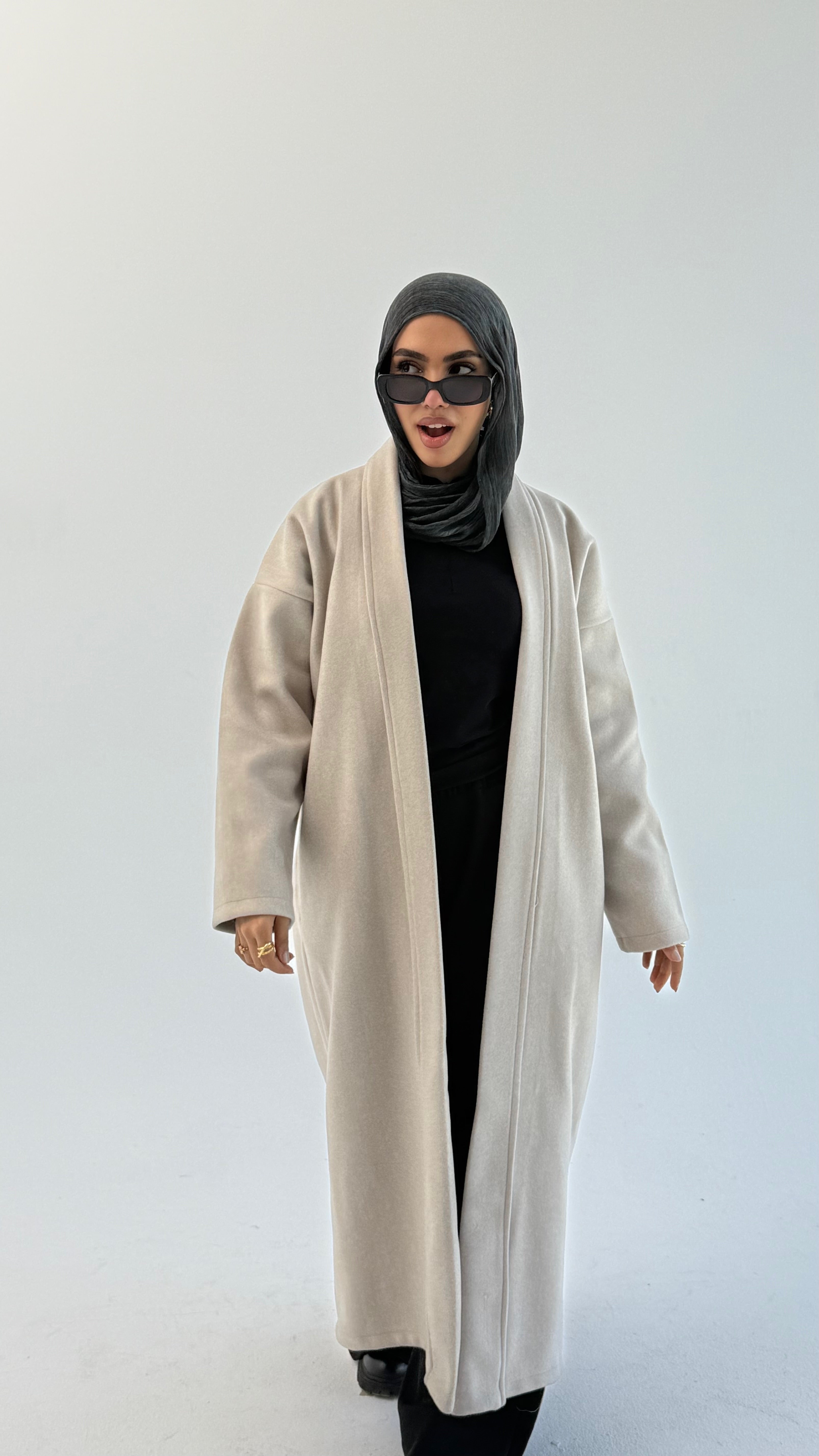 Long Line Cardigan-light Beige