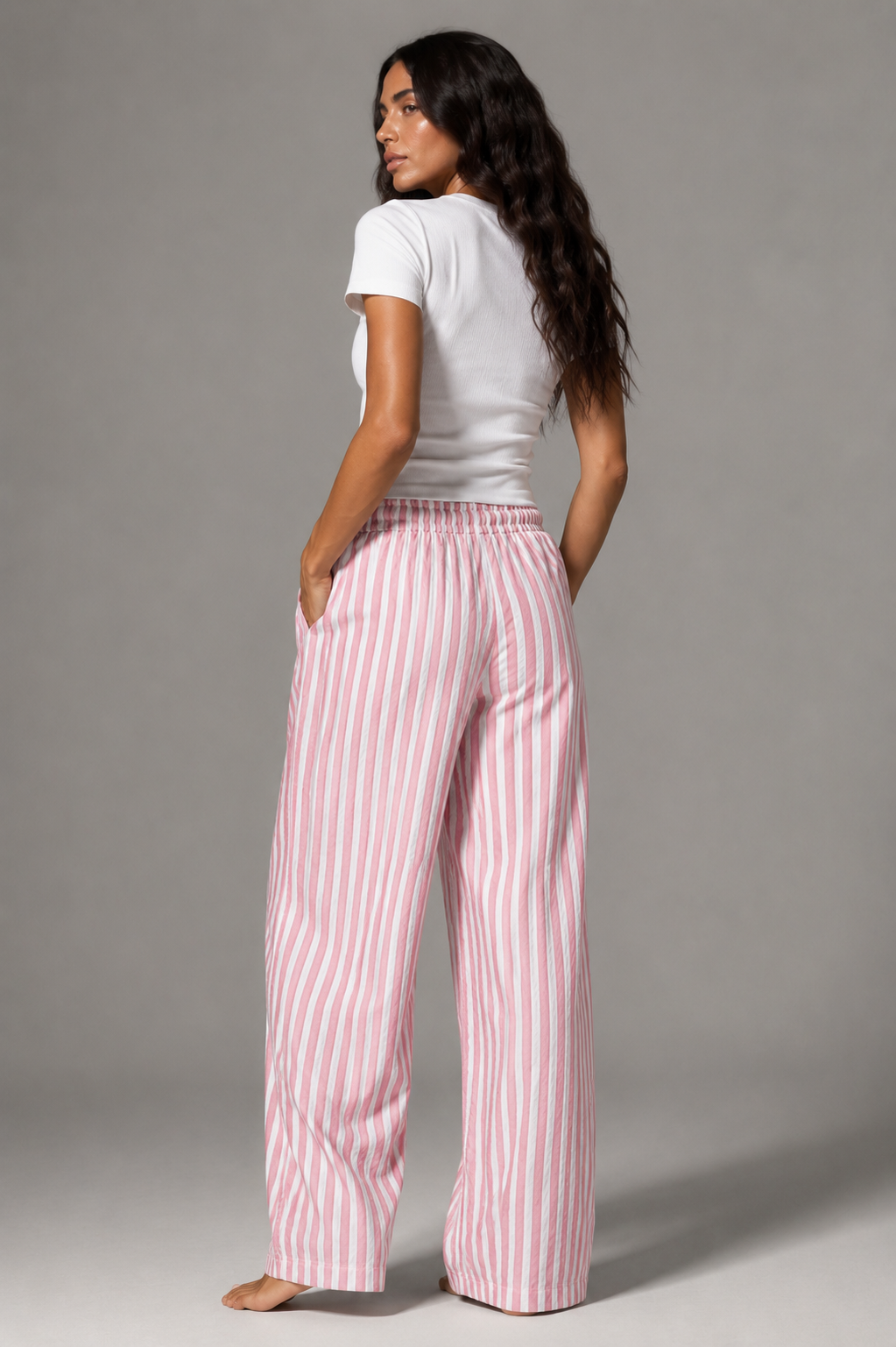 Dolce Stripe Pants - Pink