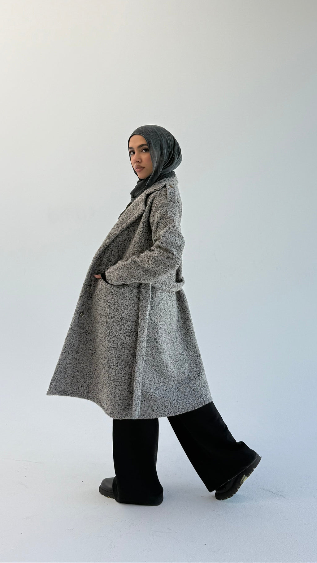 Fluffy Dream Coat - Gray