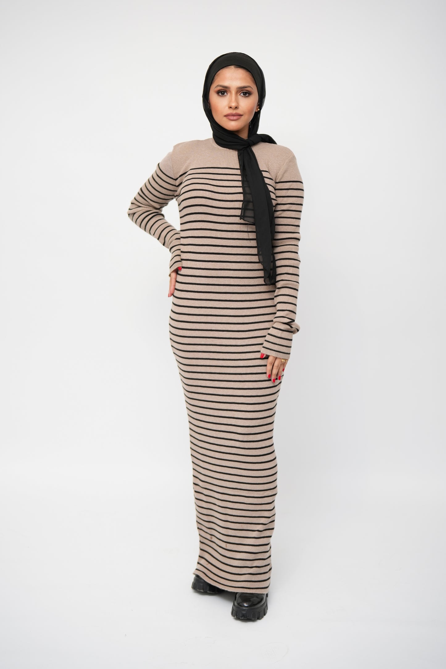 Alma stripped basic dress