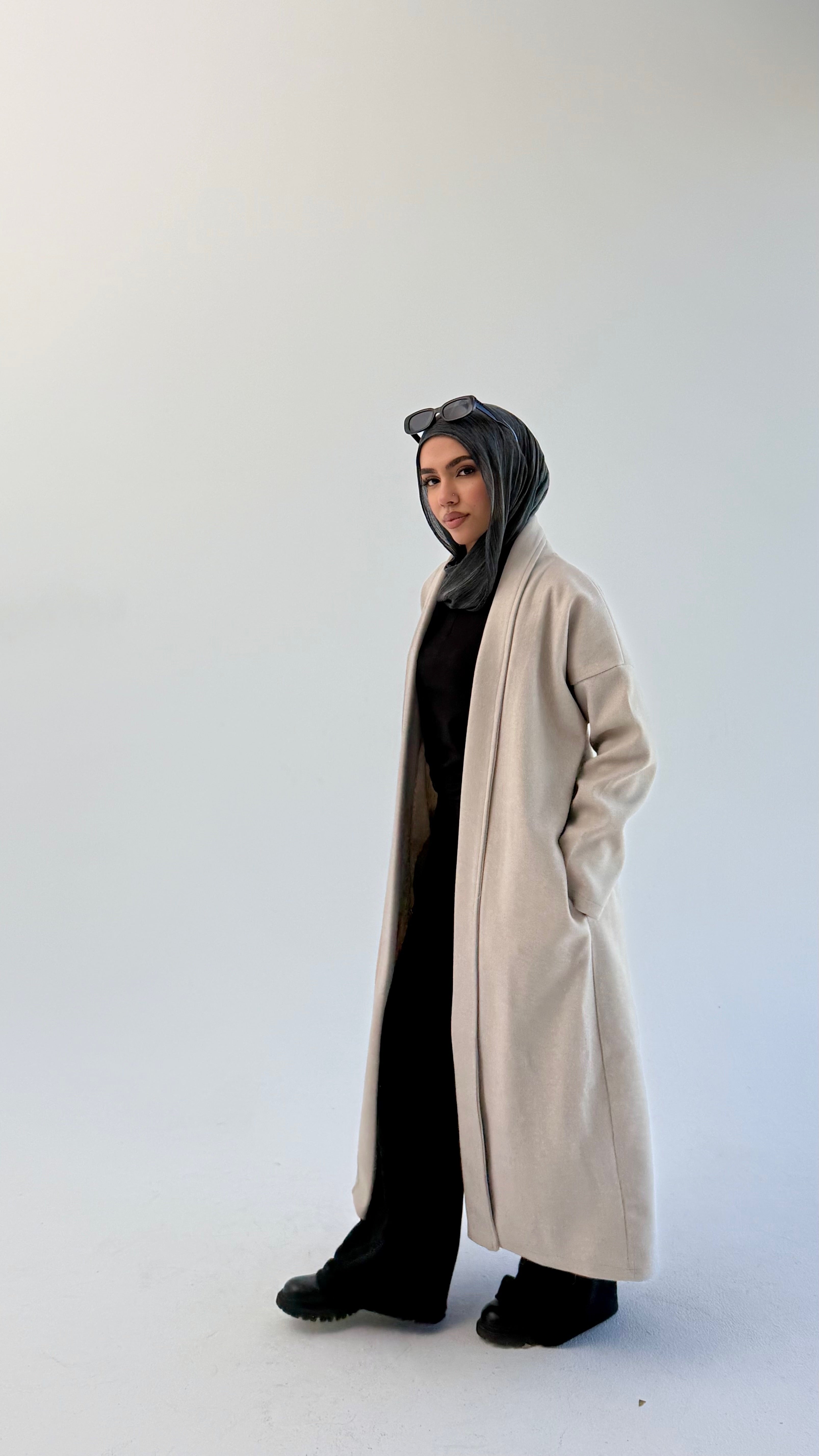 Long Line Cardigan-light Beige