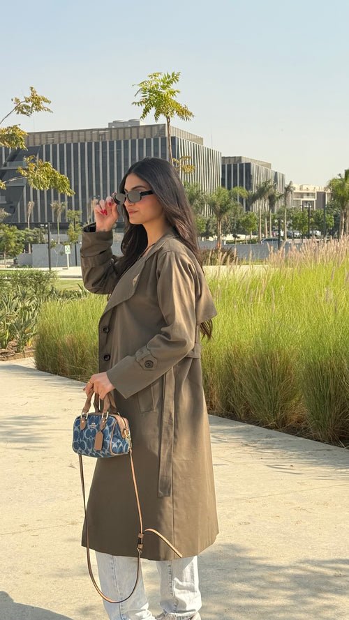 Aurea Trench Coat - olive