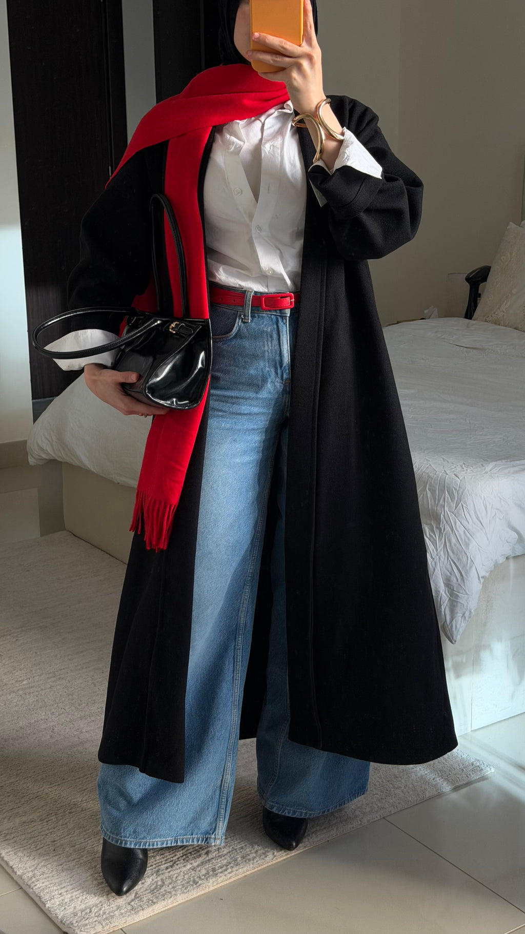 Long Line Cardigan-Black