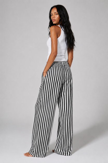 Dolce Stripe Pants - Black