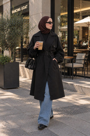 Elyra trench coat - Black