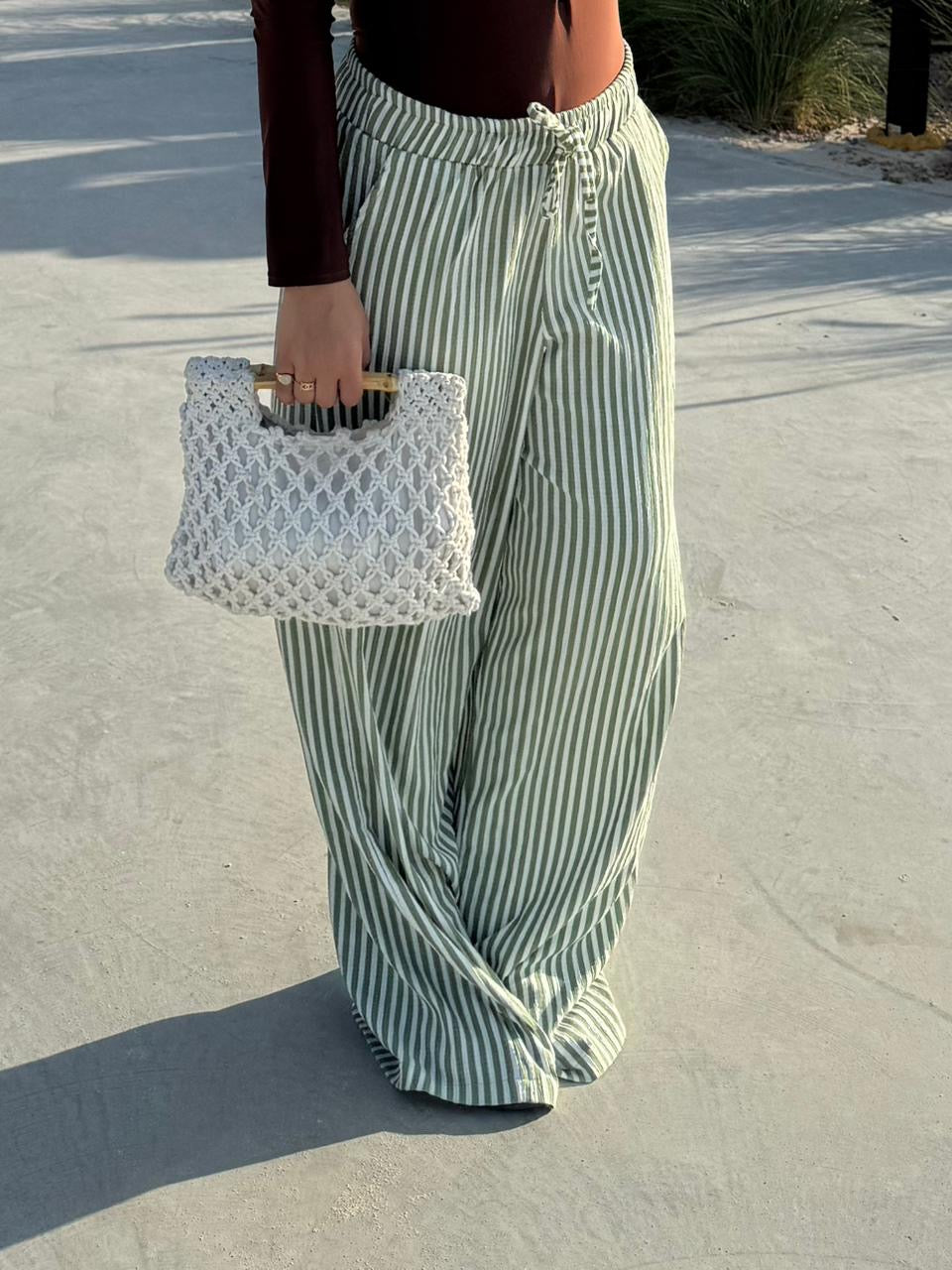 Dolce Stripe Pants - Green