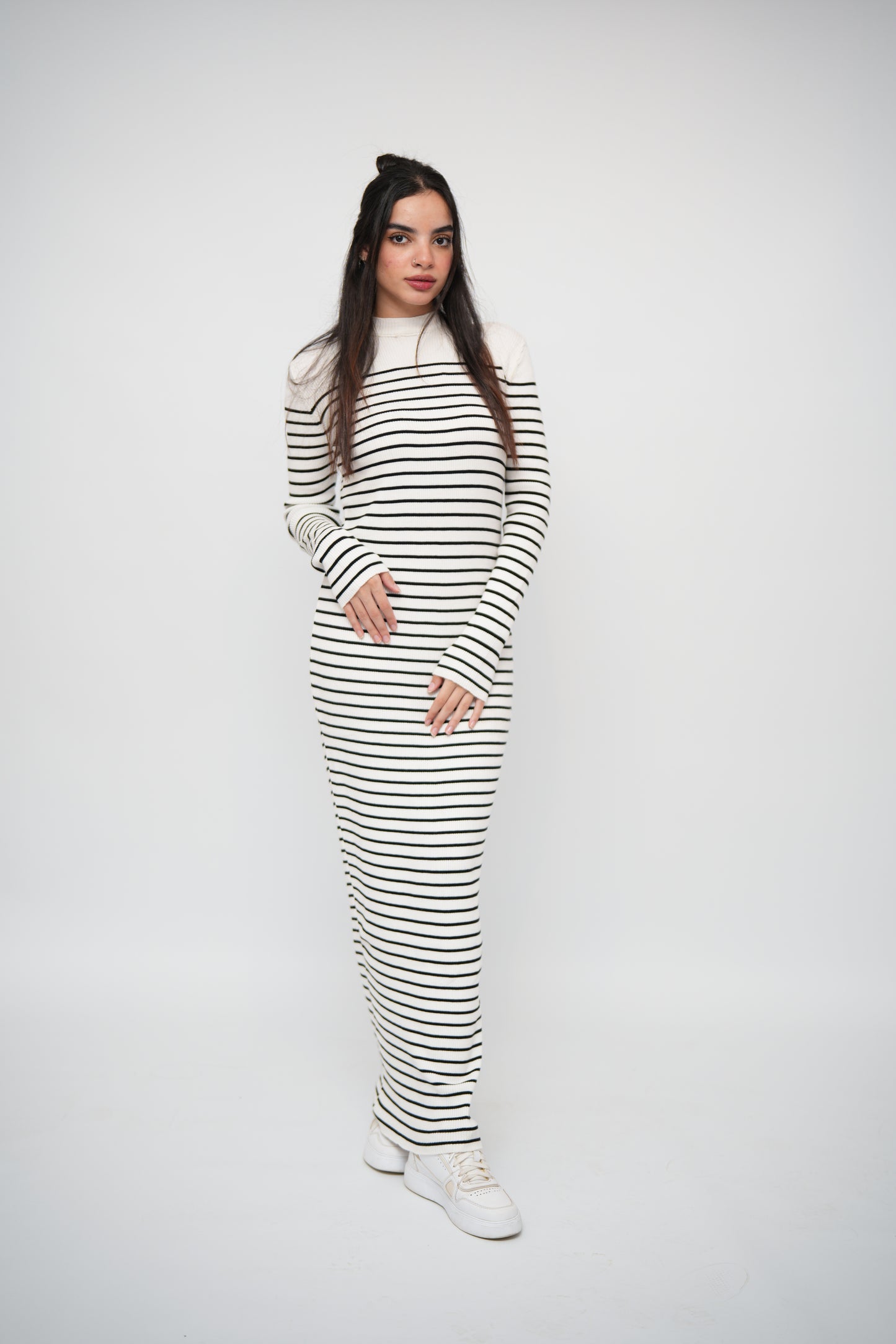 Alma stripped basic dress