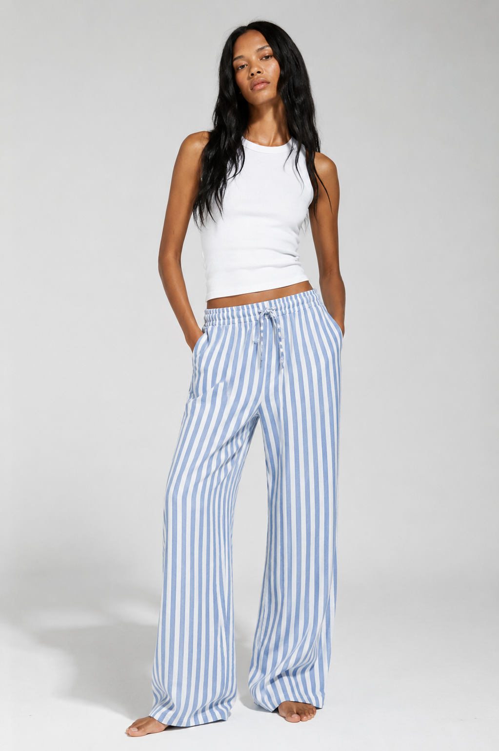 Dolce Stripe Pants - Blue