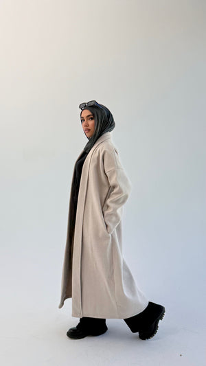 Long Line Cardigan-light Beige