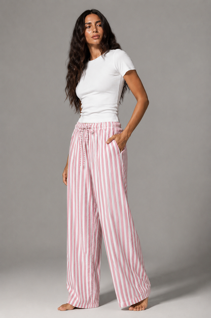 Dolce Stripe Pants - Pink