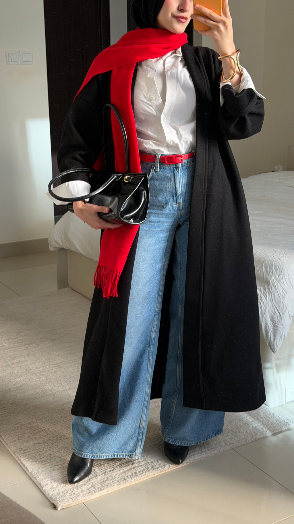 Long Line Cardigan-Black