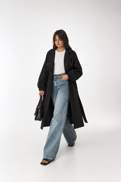 Elyra trench coat - Black
