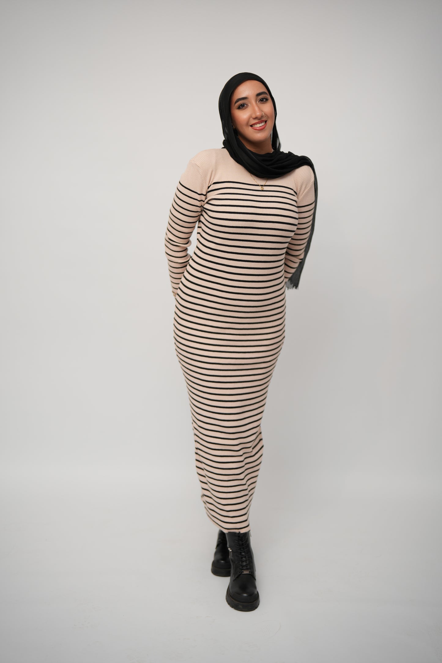 Alma stripped basic dress