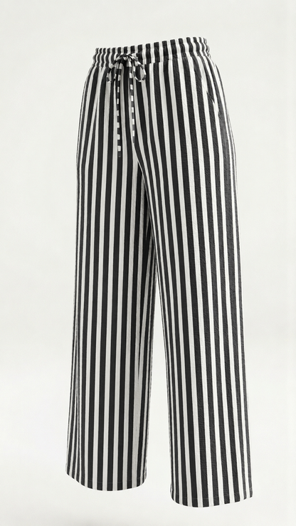Dolce Stripe Pants - Black