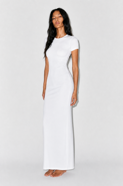 Short sleeve basic dress