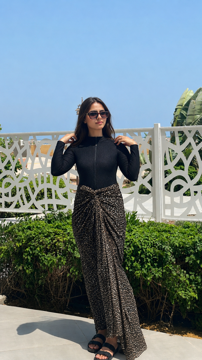 Leopard Tulle cover-up