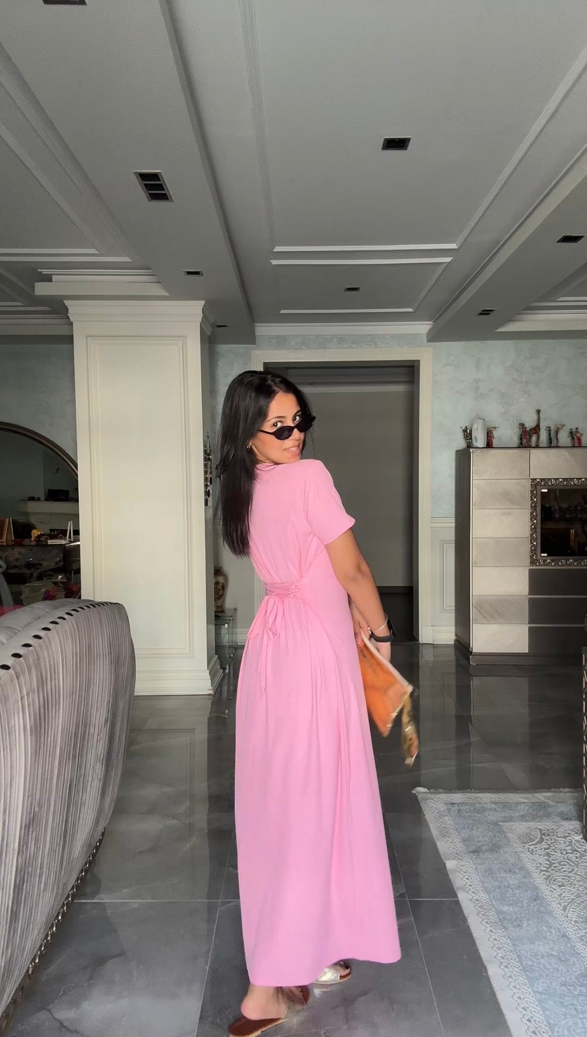 Short sleeve basic dress