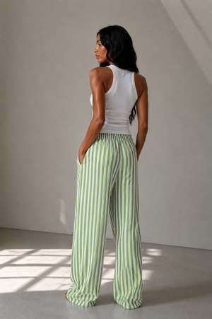 Dolce Stripe Pants - Green